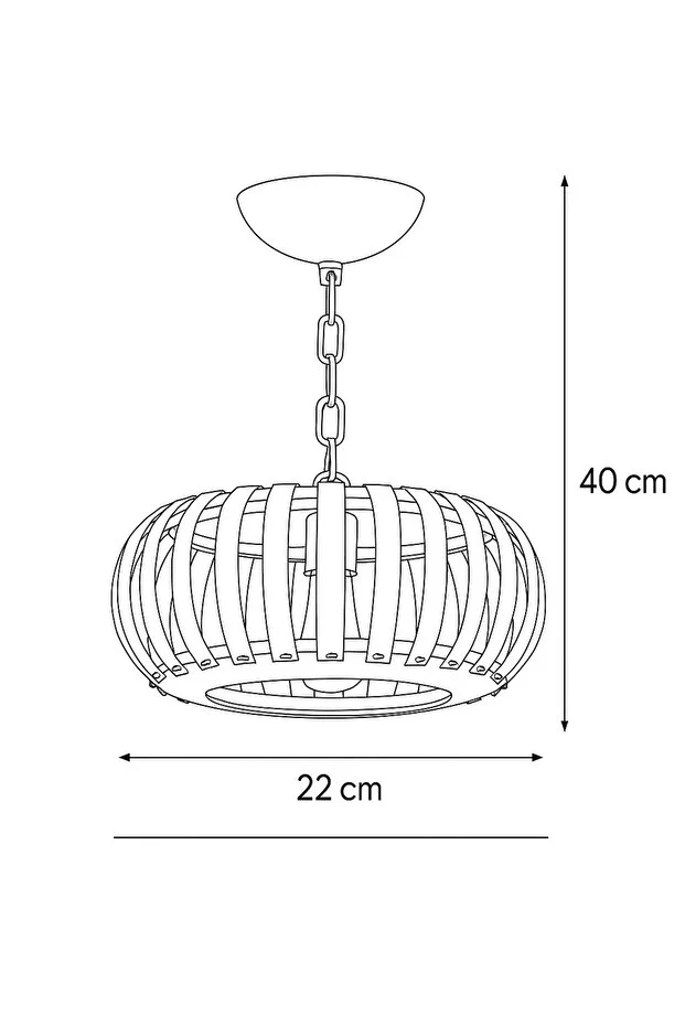 Venüs 22 Cm Kristal Taşlı Avize